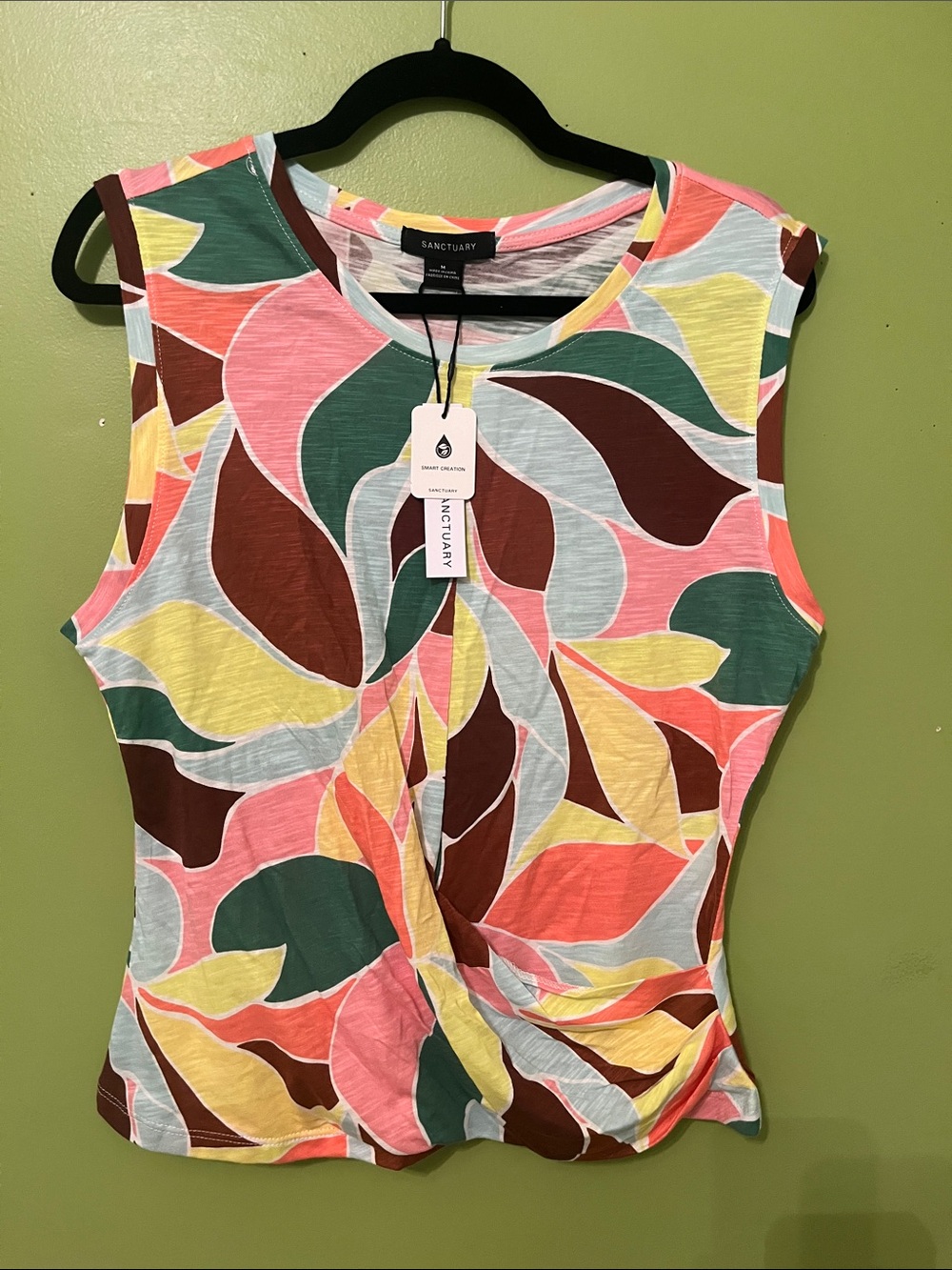 NWT Sanctuary Twist Front Geo Tee